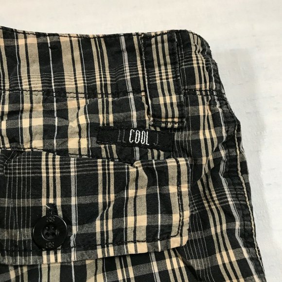 Vintage LL Cool J Casual Long Length Black Plaid Shorts Men's 30" - Picture 3 of 5
